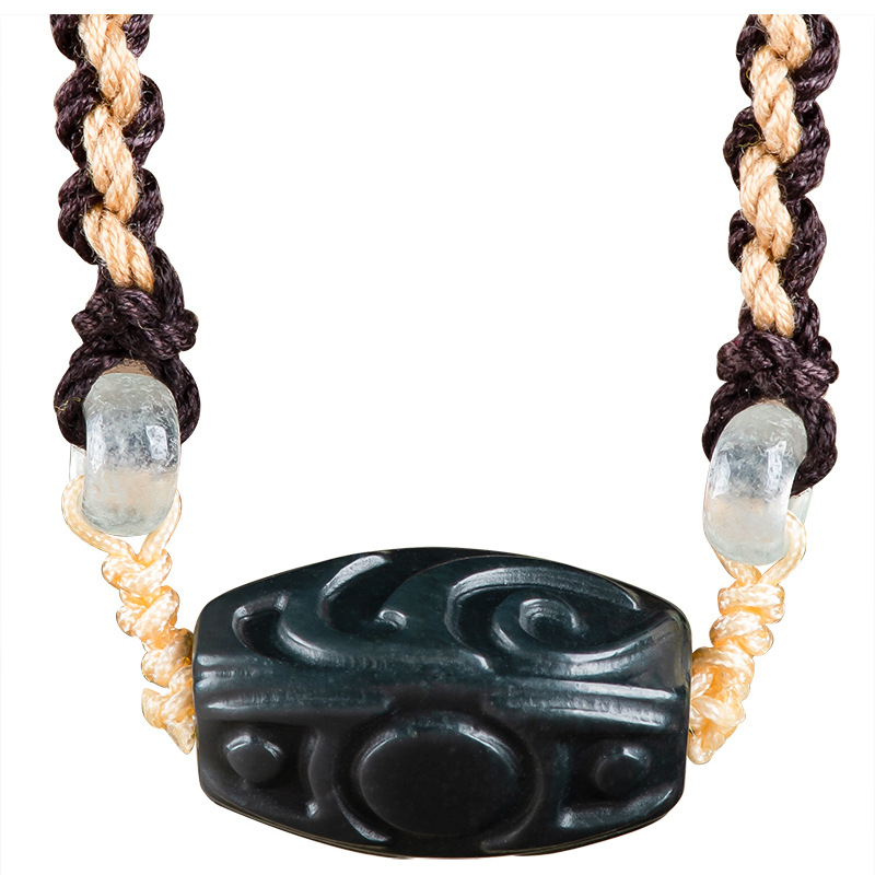 Jewelry & Watches Vitopoulos - Hetian Jade Carve Bead Pendant Necklace