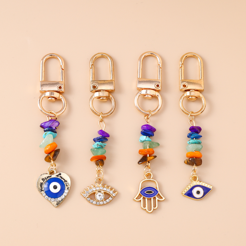 Jewelry & Watches Vitopoulos - Fashion Evil Eyes Keychain Colorful Stone