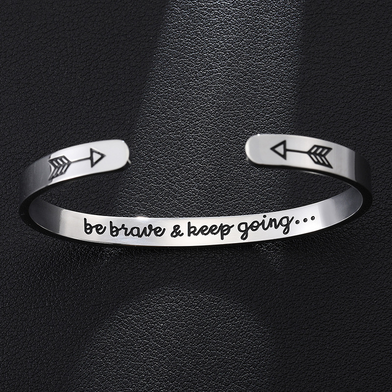 Cuff Bangle Bracelet - Custom Engrave Name Wrist Bracelets Bangles