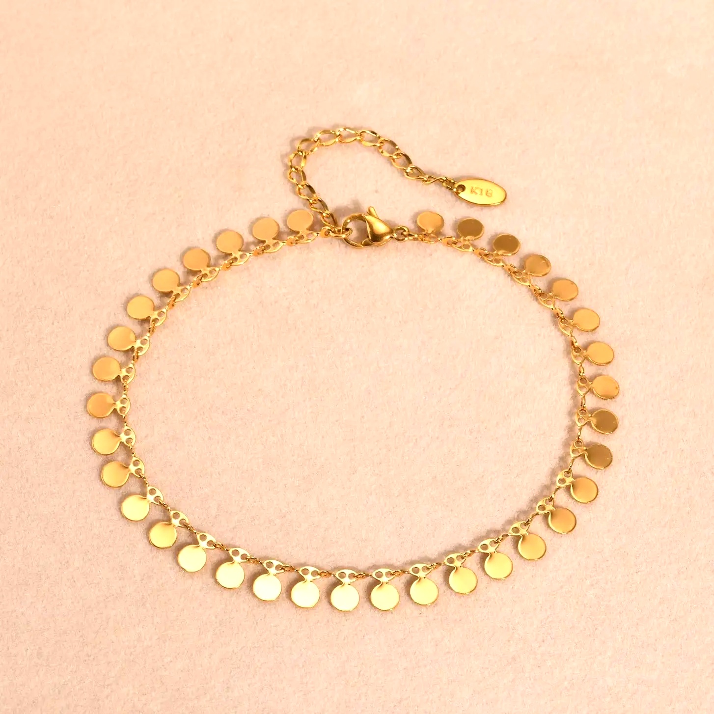 Jc Jewelry & Watches - Full-gloss Disc Tassel Anklet for Women