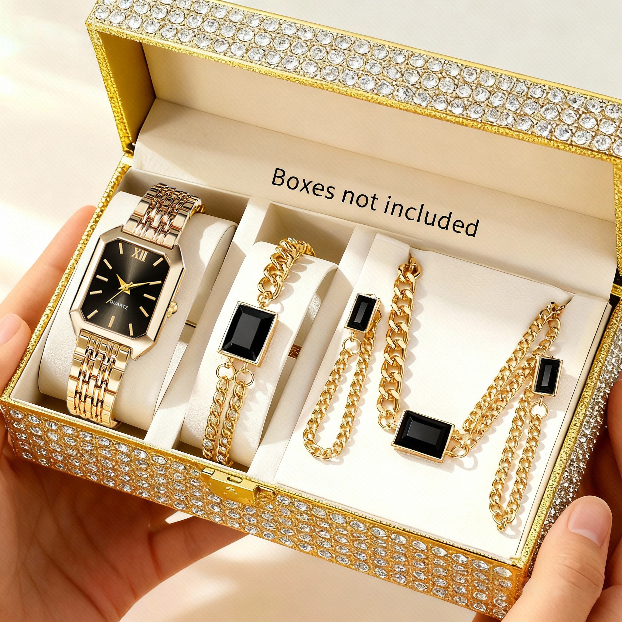 Jewelry Watches For Kids - 5PCS/Set Elegant Rectangle Women Watches Fashion