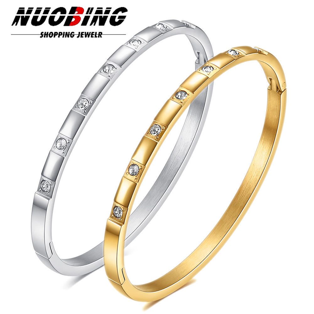 Cuff Bangle Bracelet - Stainless Steel Bangle for Woman Luxury