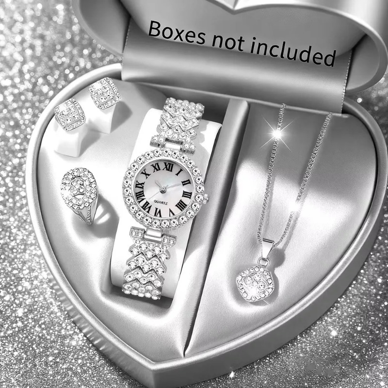 5PCS Luxury Rhinestone Women's – Jewelry Watches Luxury recenzja i cena