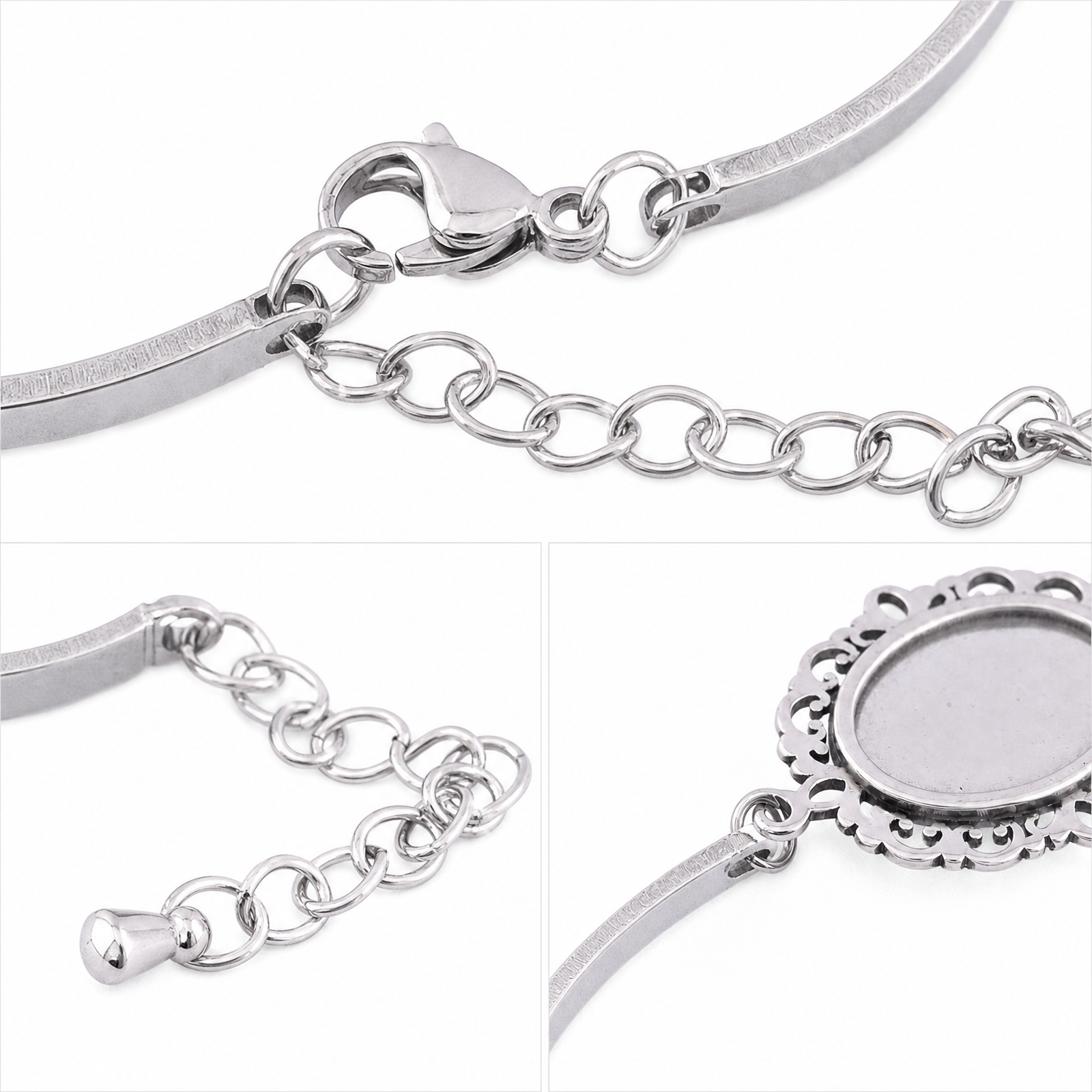 3pcs Stainless Steel Fit 13x18 – Cuff Bangle Bracelet recenzja i cena