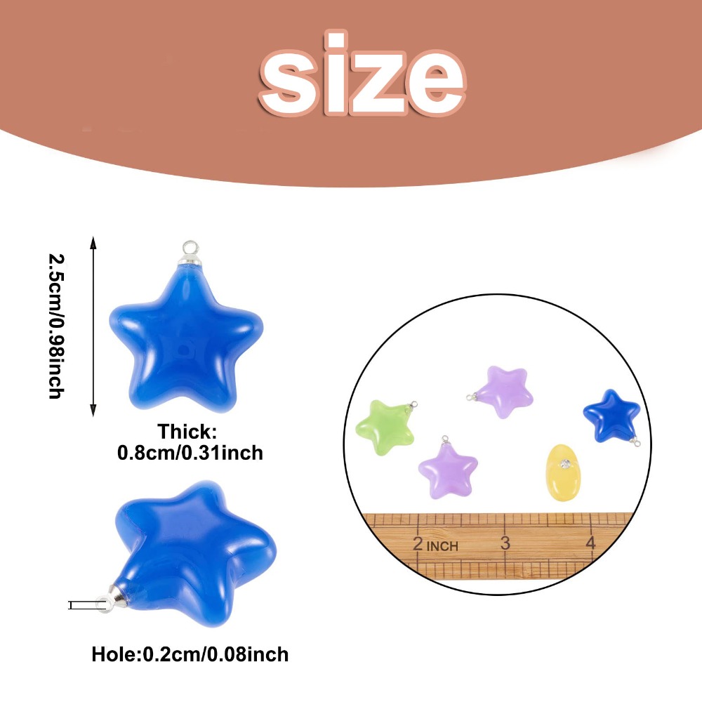 6/24/40pcs Mixed Color Luminou – Moon Star Earrings recenzja i cena
