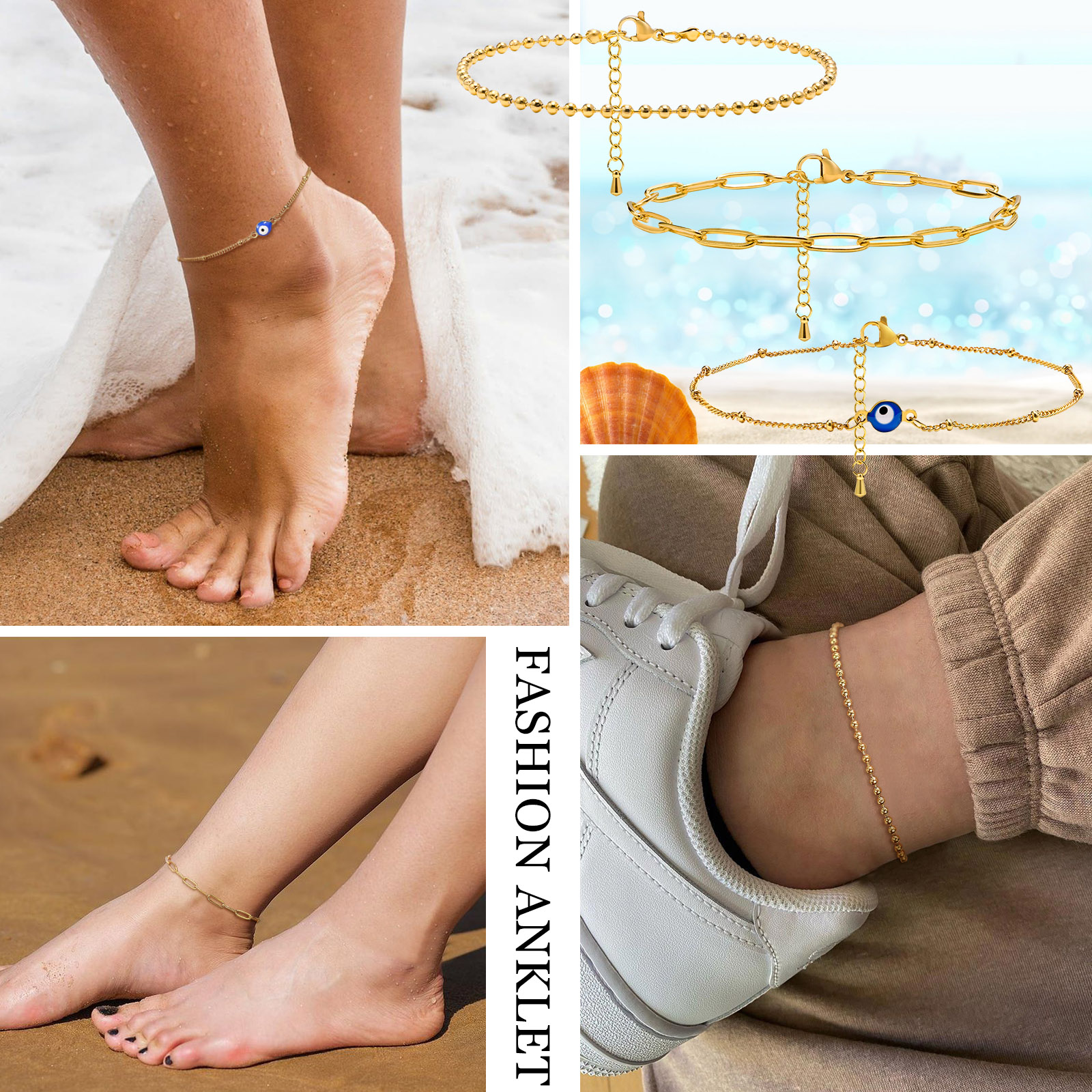 Evil Eye  Anklet Bracelet on L – Jc Jewelry & Watches recenzja i cena
