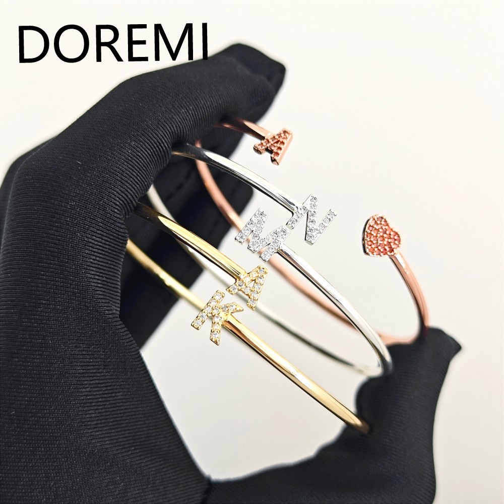 DOREMI Custom Letters Initial  – Cuff Bangle Bracelet recenzja i cena