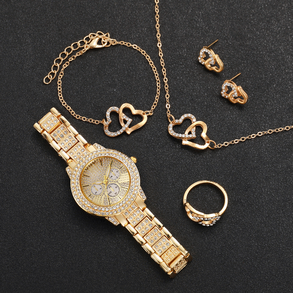 6PCS Luxury Rhinestone Women W – Jewelry Watches For Kids recenzja i cena