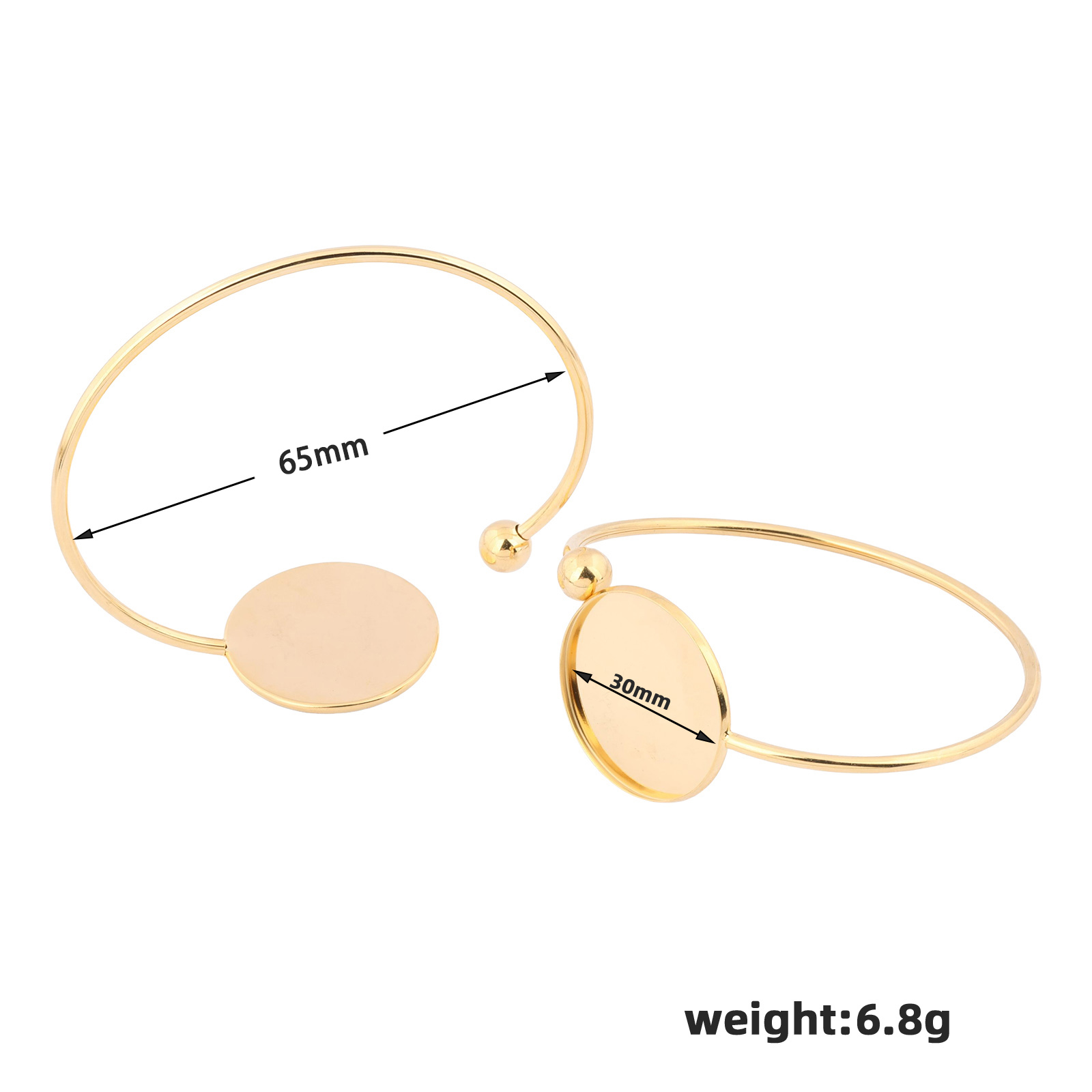 2pcs Fit 30mm Cabochon Bangle  – Cuff Bangle Bracelet recenzja i cena