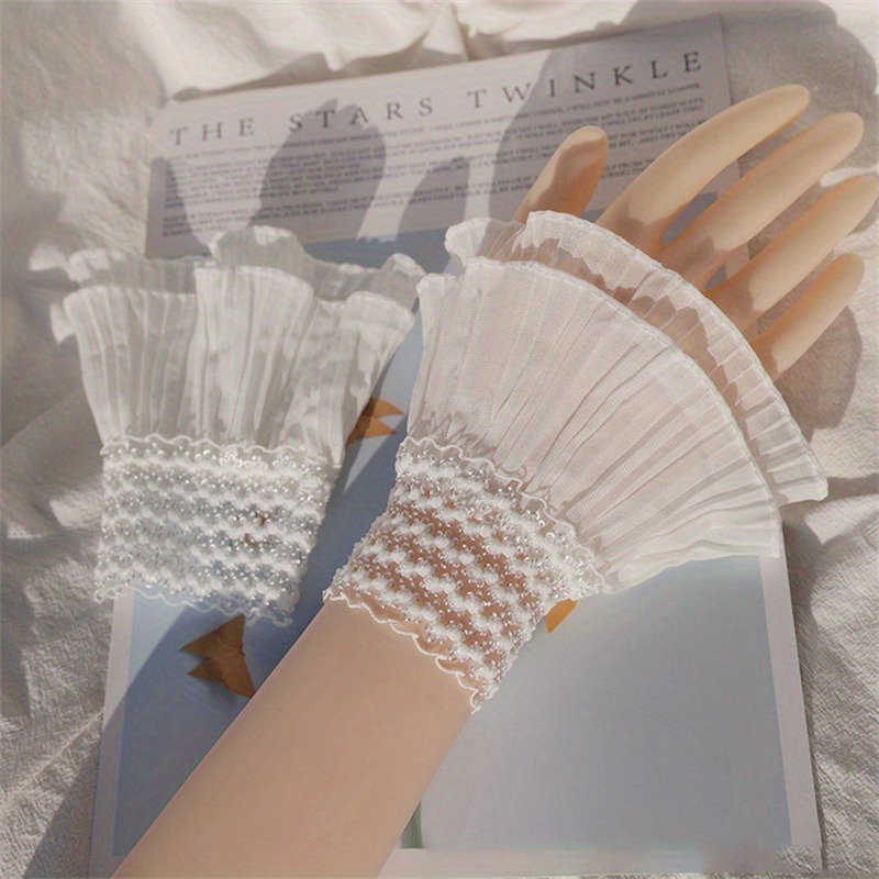 Double Ruffle Fake Cuff Solid  – Cuff Bangle Bracelet recenzja i cena