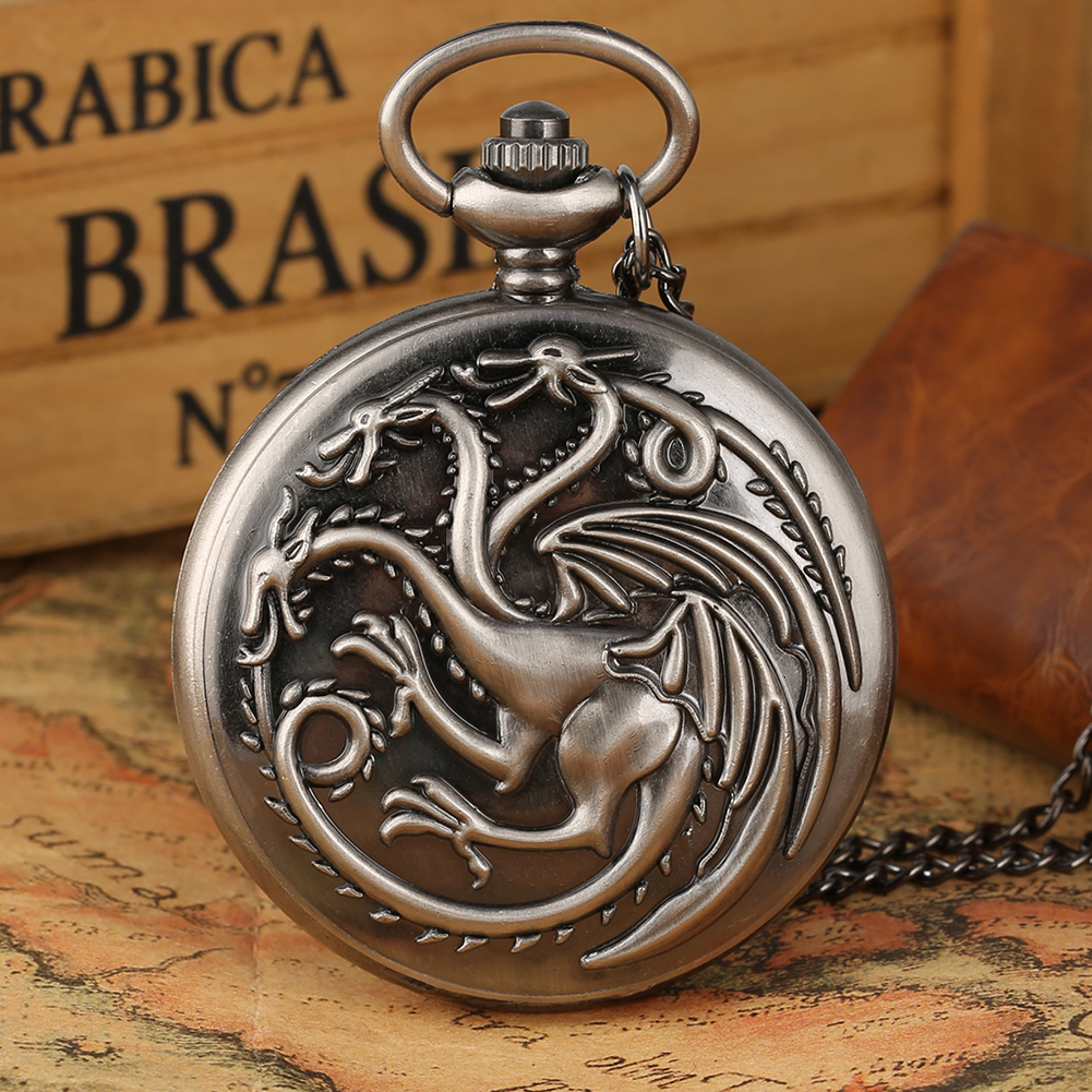 Retro Gray Three-headed Fire D – Vintage Jewelry Watches Women recenzja i cena