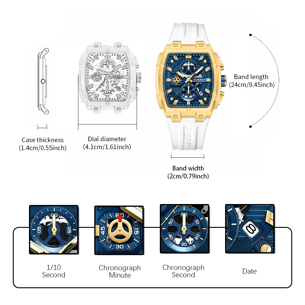 CURREN Luxury Vintage Watch fo – Jewellery Watch recenzja i cena