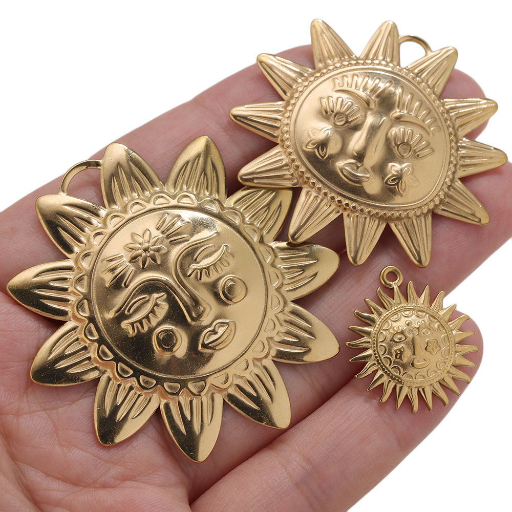 5pcs PVD Gold Charms Stainless – Moon Star Earrings recenzja i cena