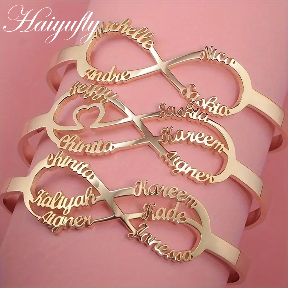 Haiyufly 3mm Wide Custom Name  – Cuff Bangle Bracelet recenzja i cena