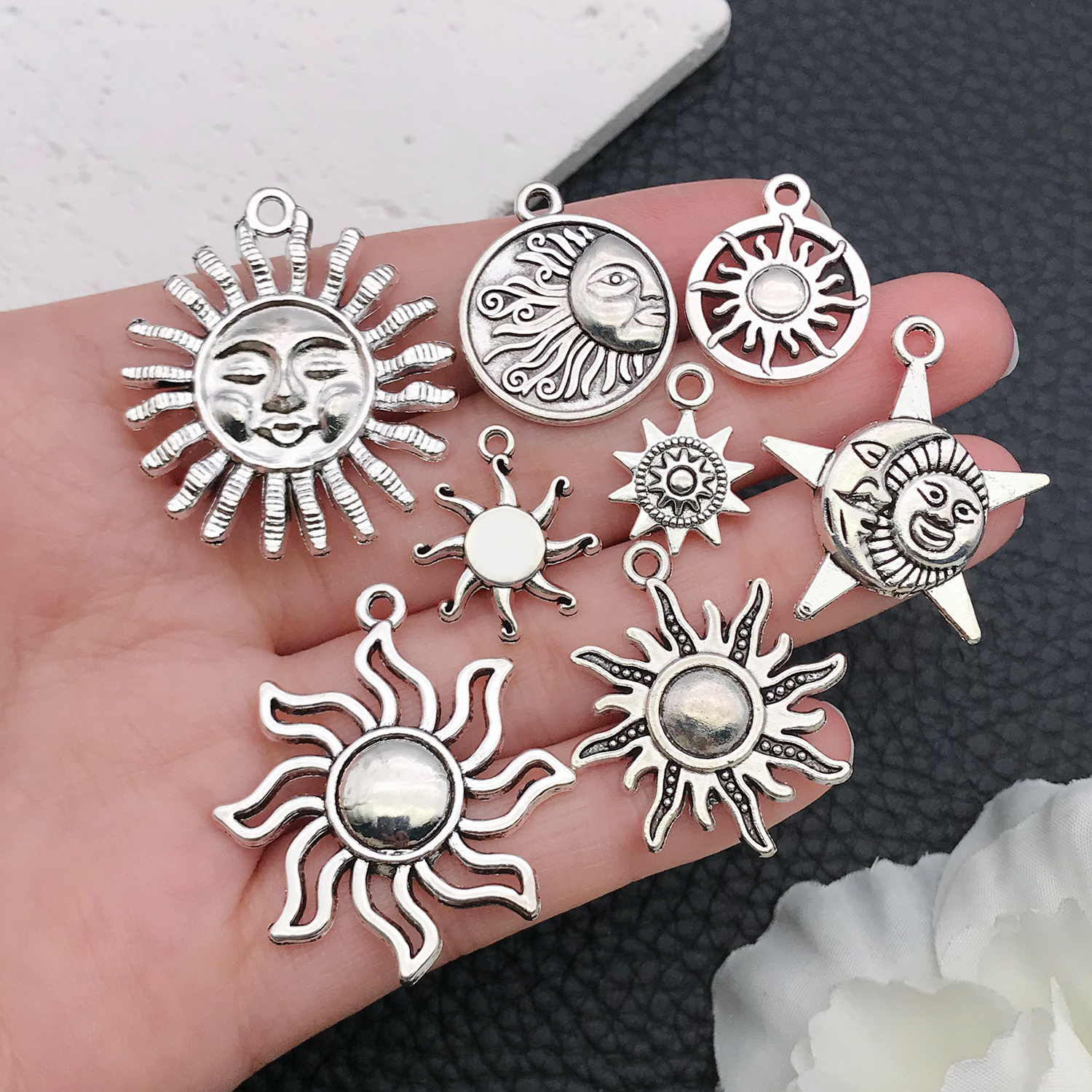 16/20pcs Antique Silver Celest – Moon Star Earrings recenzja i cena