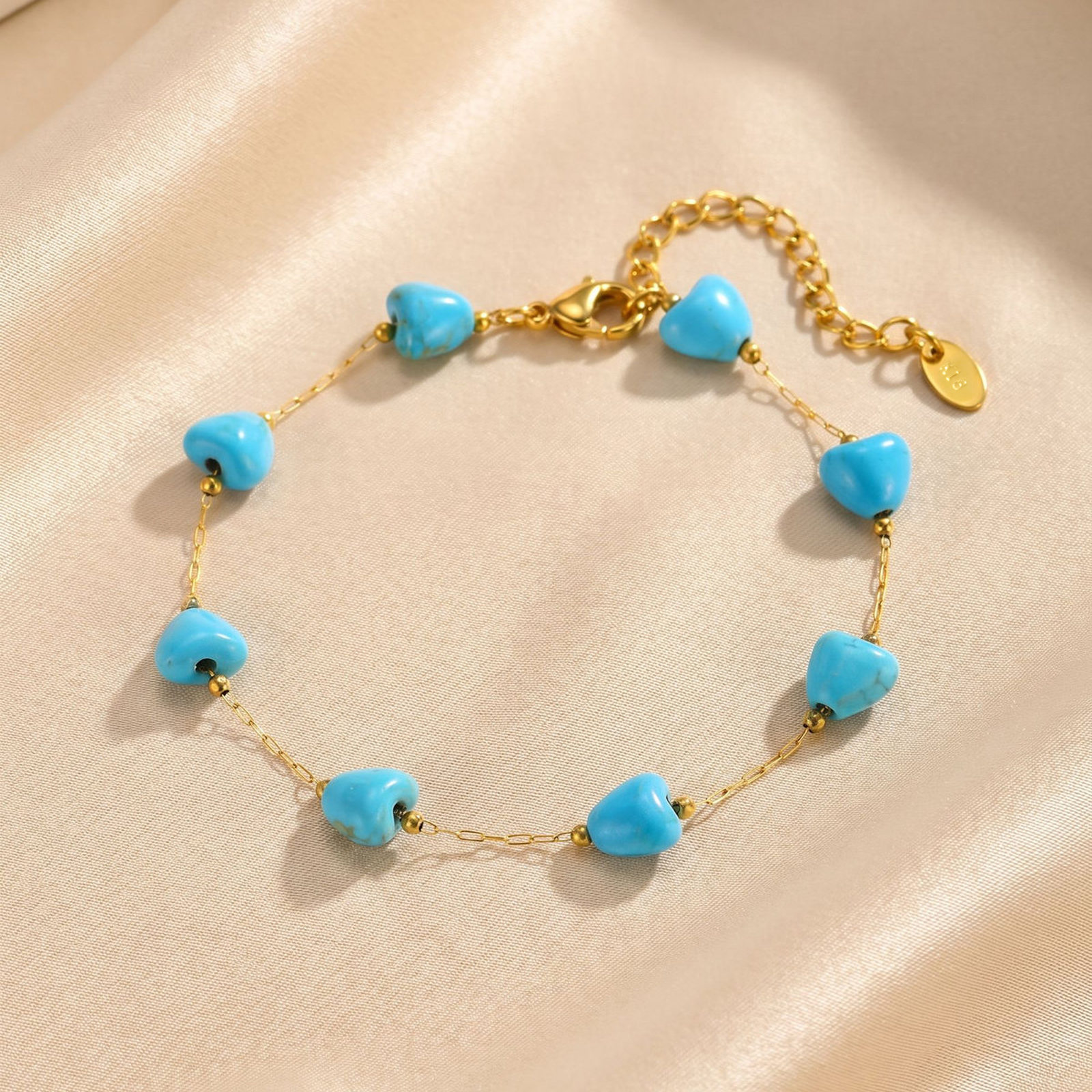 Turquoise Heart Anklet, Women' – Jc Jewelry & Watches recenzja i cena