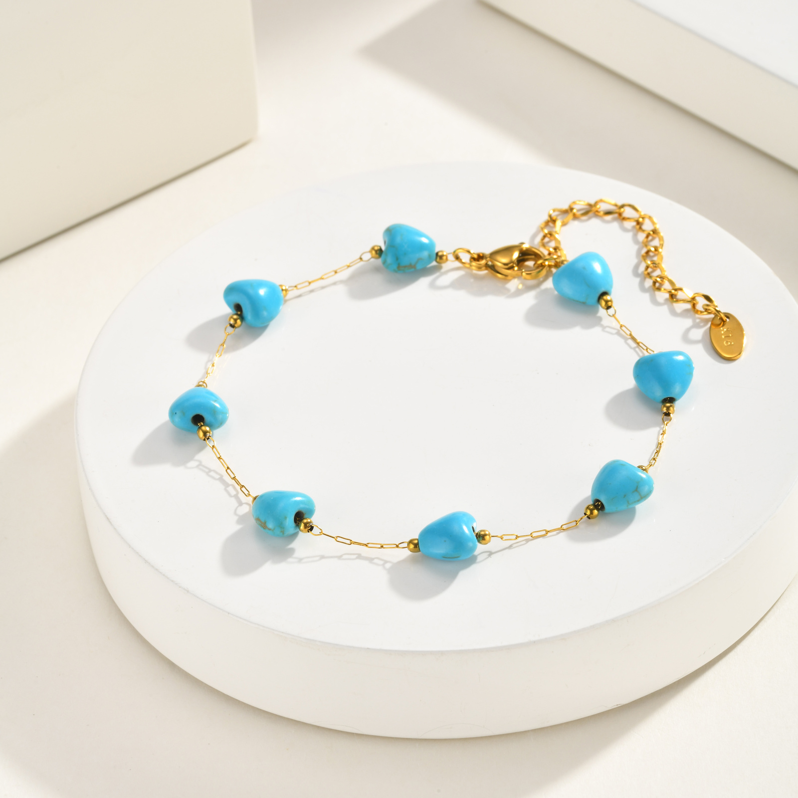 Turquoise Heart Anklet, Women' – Jc Jewelry & Watches recenzja i cena