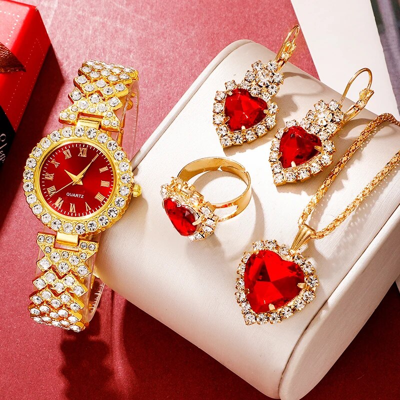 Golden Luxury Watch Women Ring – Jewelry Watches Luxury recenzja i cena