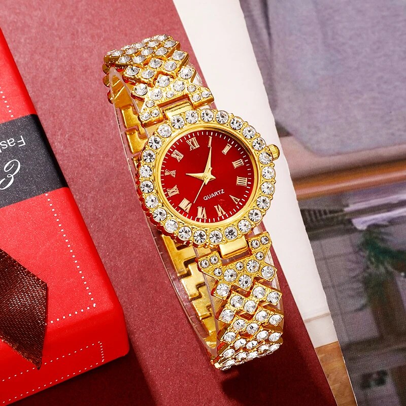 Golden Luxury Watch Women Ring – Jewelry Watches Luxury recenzja i cena