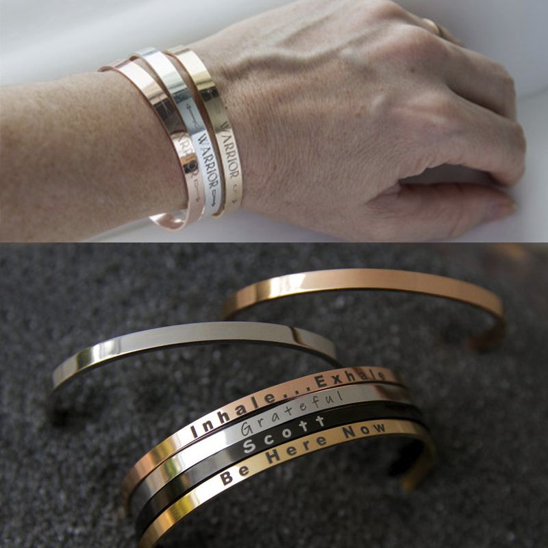 Vnox Dropshipping Customized B – Cuff Bangle Bracelet recenzja i cena