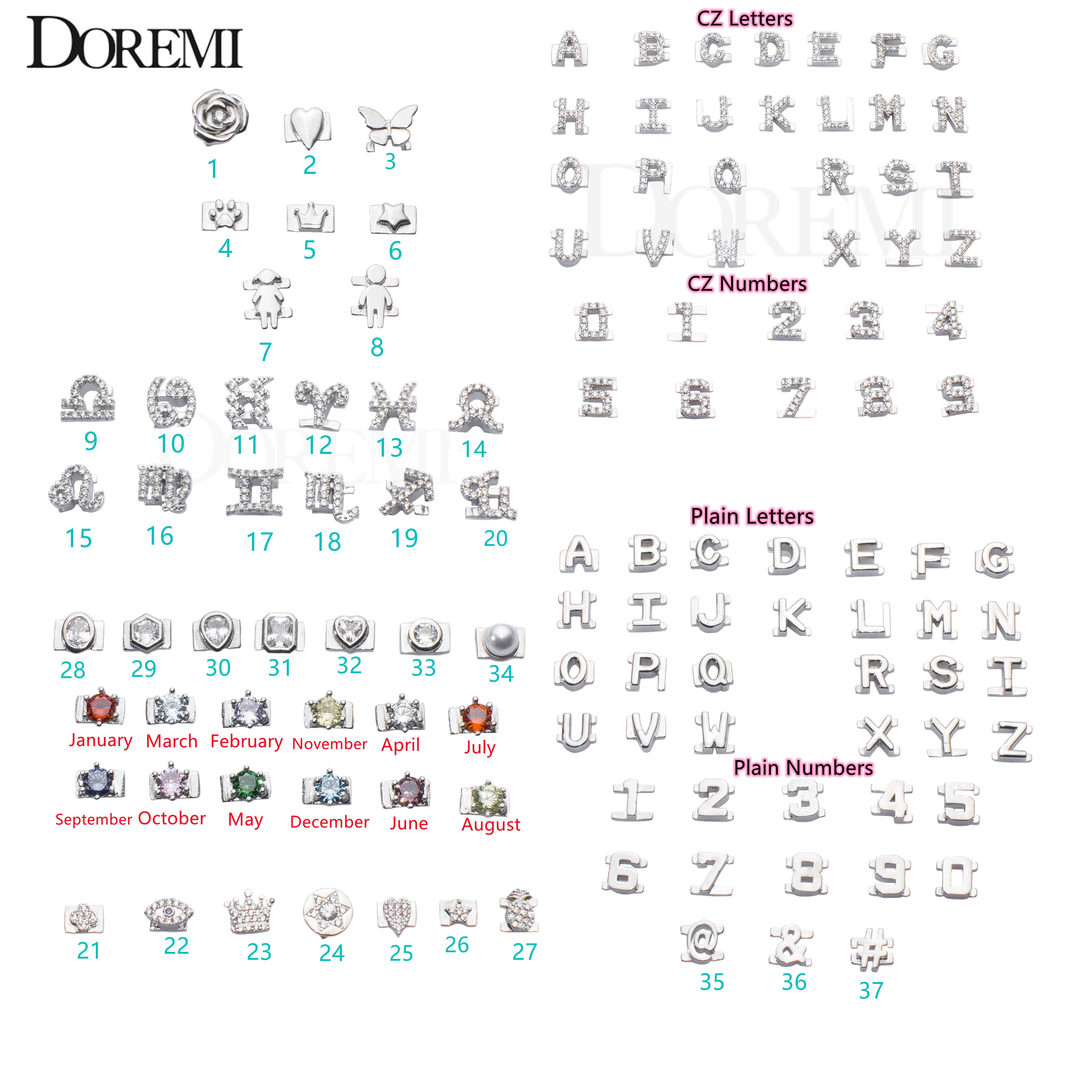DOREMI DIY Zirconia Letters Cu – Cuff Bangle Bracelet recenzja i cena