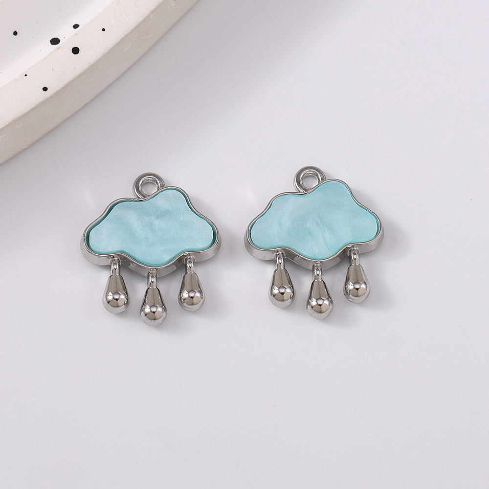 5pcs Cute Gemstone Cloud Raind – Moon Star Earrings recenzja i cena