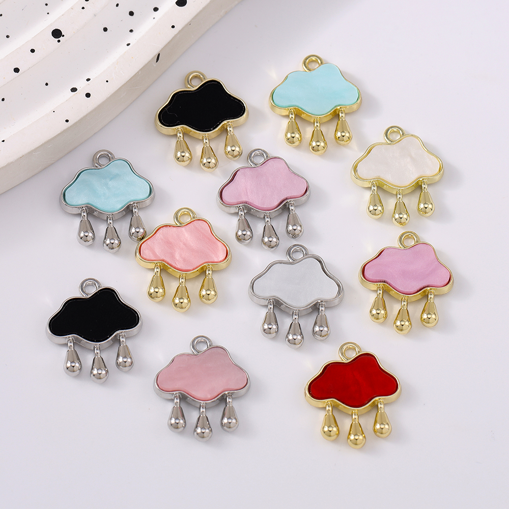5pcs Cute Gemstone Cloud Raind – Moon Star Earrings recenzja i cena