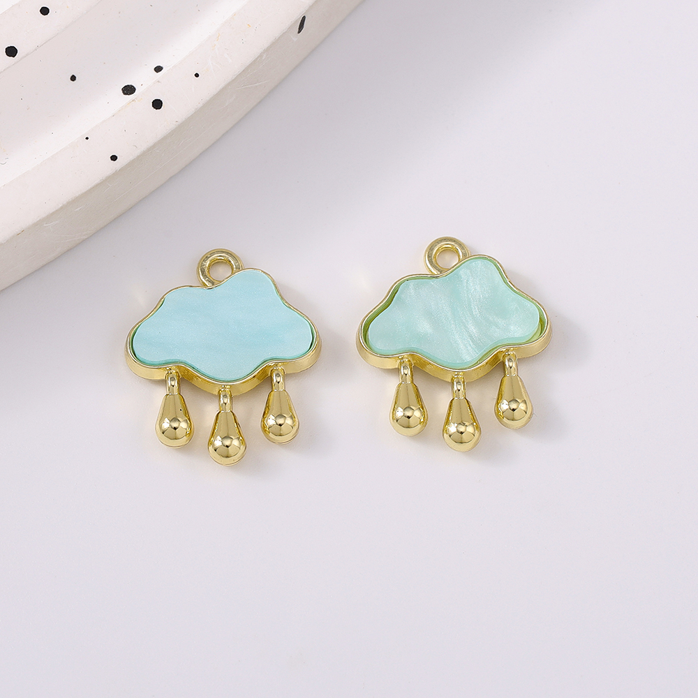 5pcs Cute Gemstone Cloud Raind – Moon Star Earrings recenzja i cena