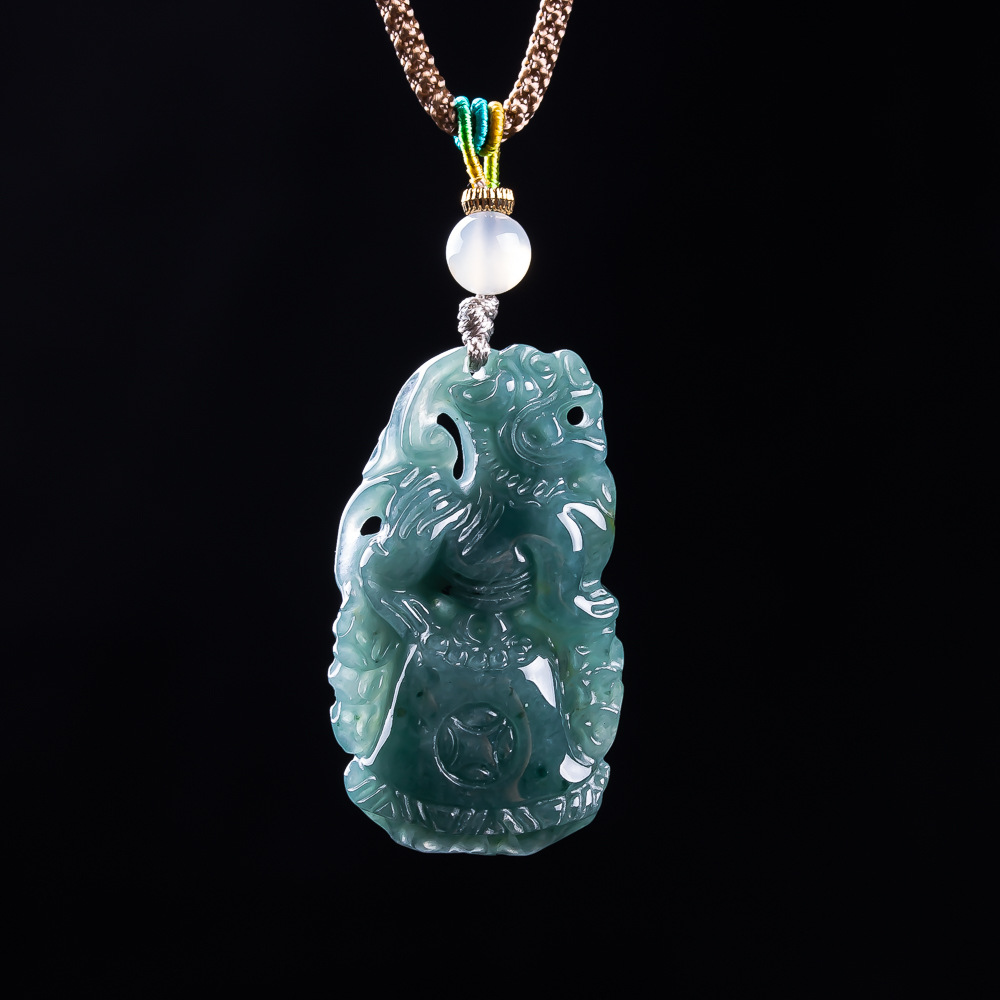 Burmese Jadeite Pixiu Pendant  – Necklace Pendant recenzja i cena