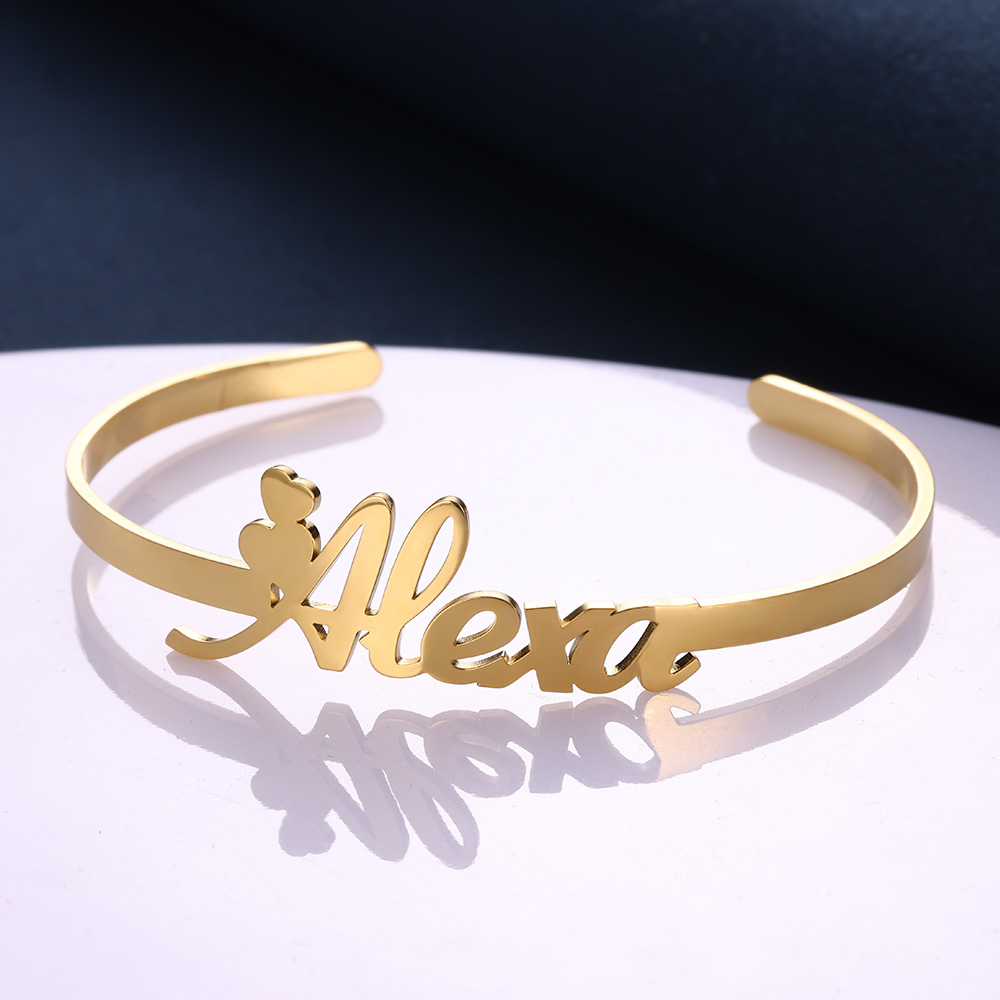 Stainless Steel Tiny Heart Nam – Cuff Bangle Bracelet recenzja i cena