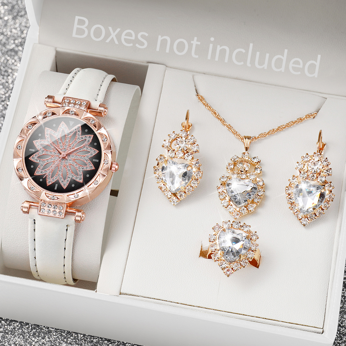 5PCS/Set Luxury Rhinestone Wom – Jewelry Watches Luxury recenzja i cena