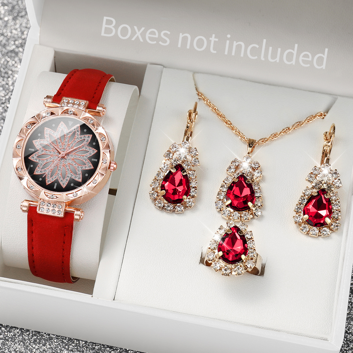 5PCS/Set Luxury Rhinestone Wom – Jewelry Watches Luxury recenzja i cena