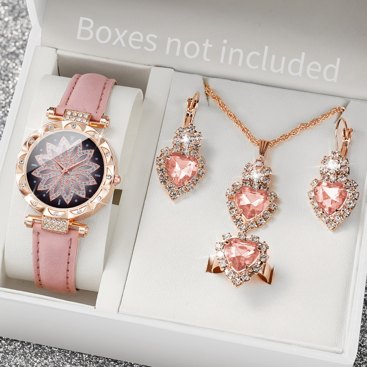 5PCS/Set Luxury Rhinestone Wom – Jewelry Watches Luxury recenzja i cena