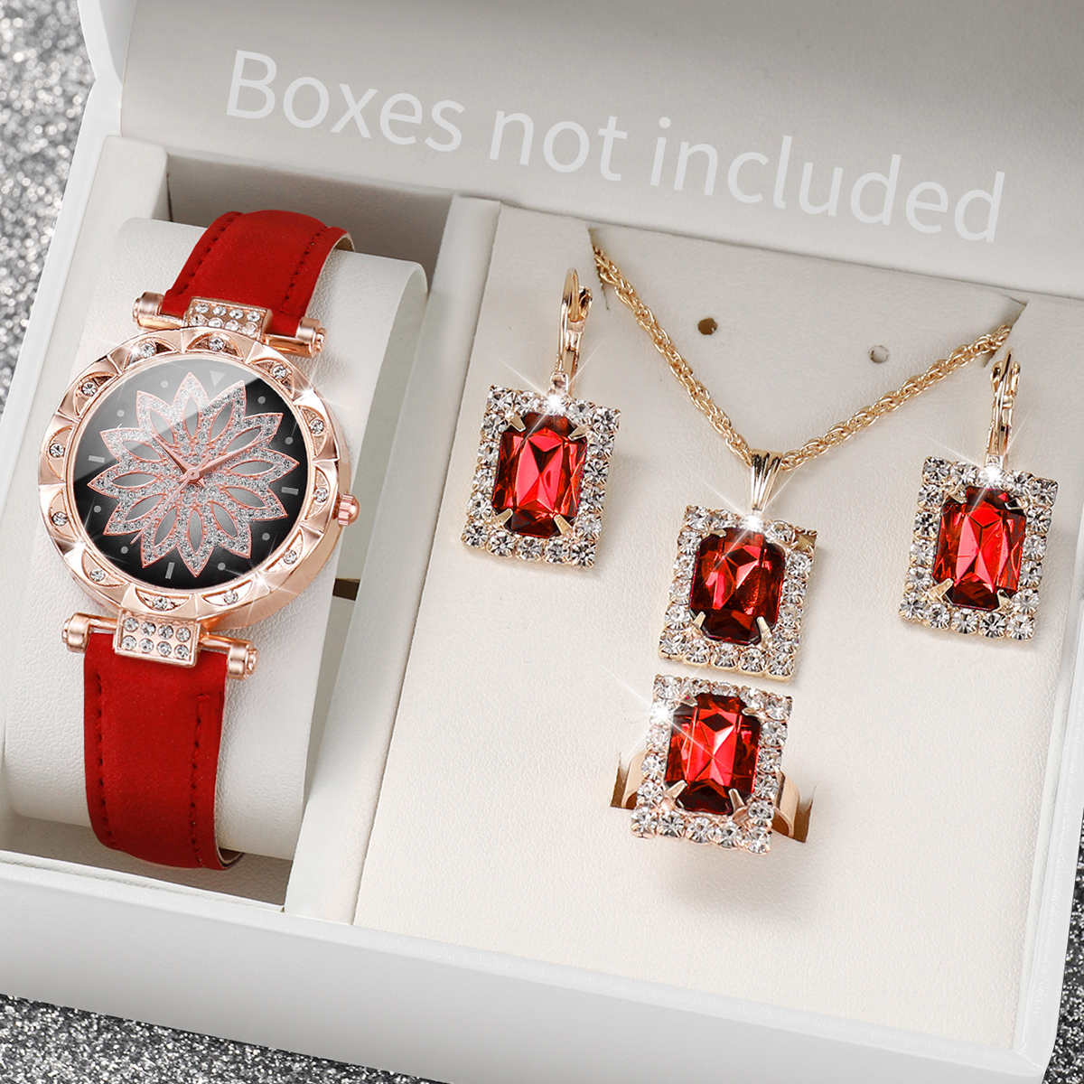 5PCS/Set Luxury Rhinestone Wom – Jewelry Watches Luxury recenzja i cena