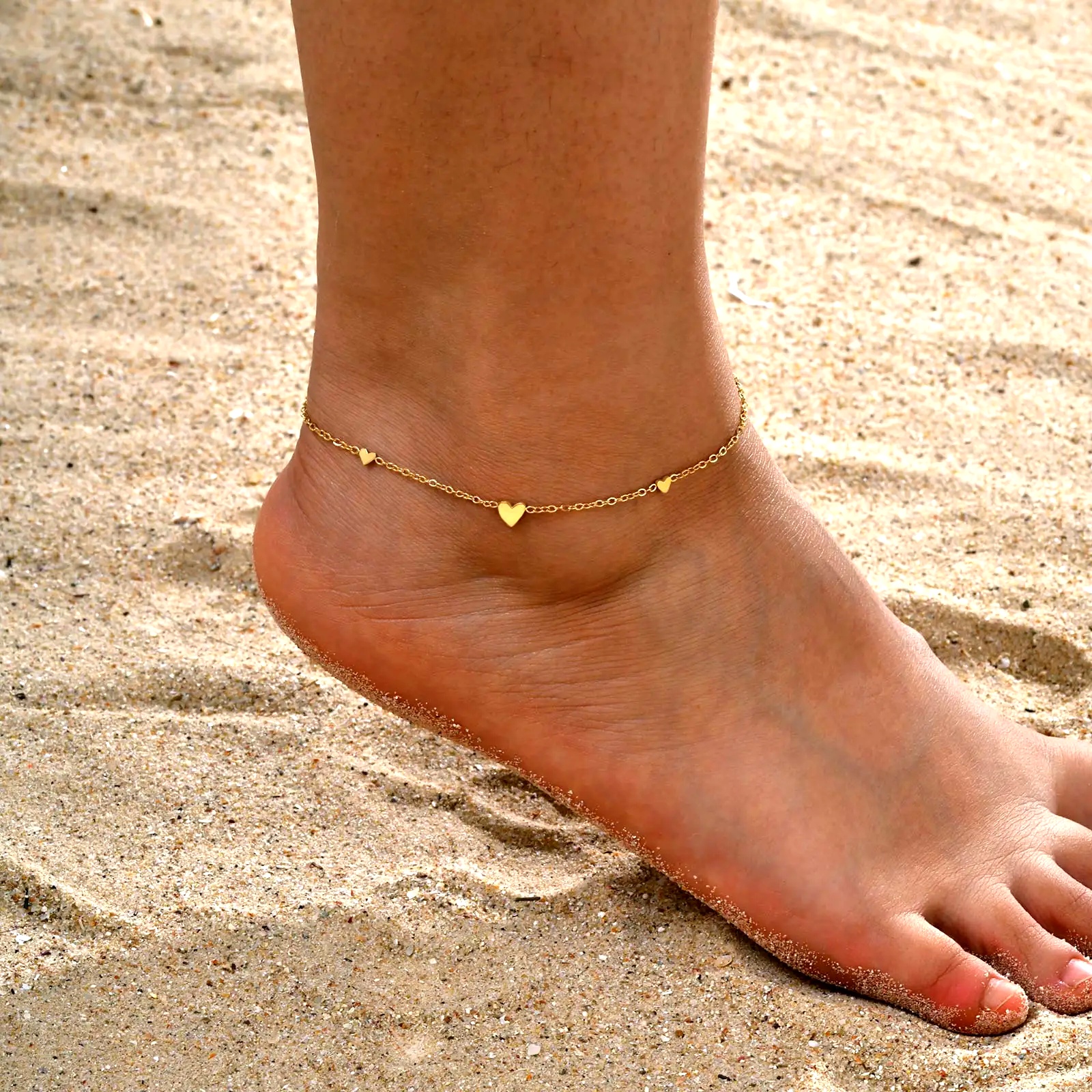Stainless Steel Heart Anklets  – Jc Jewelry & Watches recenzja i cena