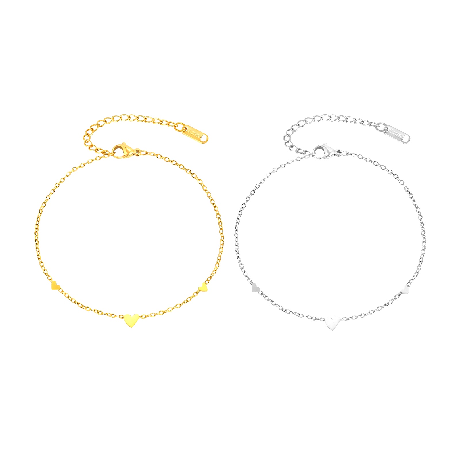 Stainless Steel Heart Anklets  – Jc Jewelry & Watches recenzja i cena