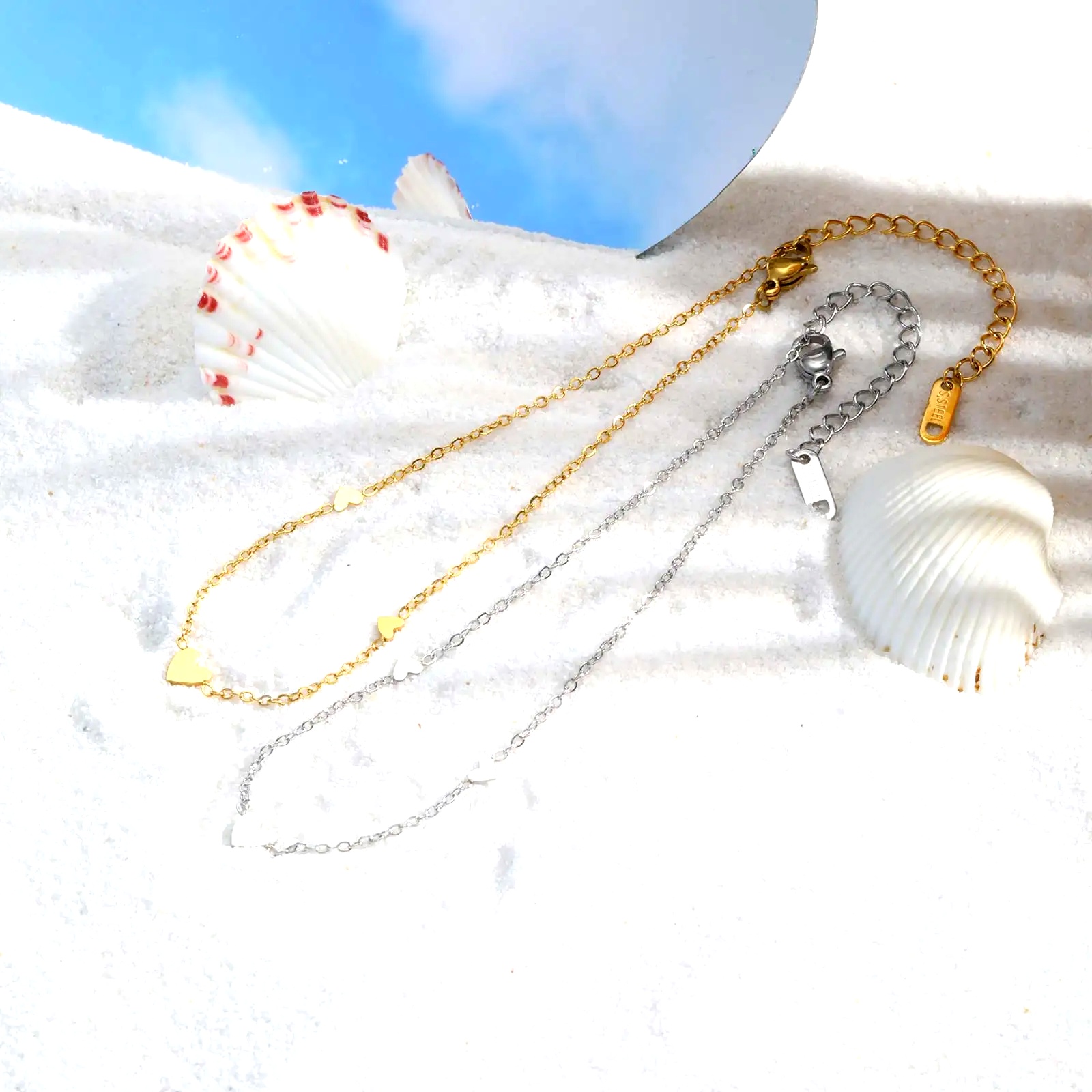 Stainless Steel Heart Anklets  – Jc Jewelry & Watches recenzja i cena