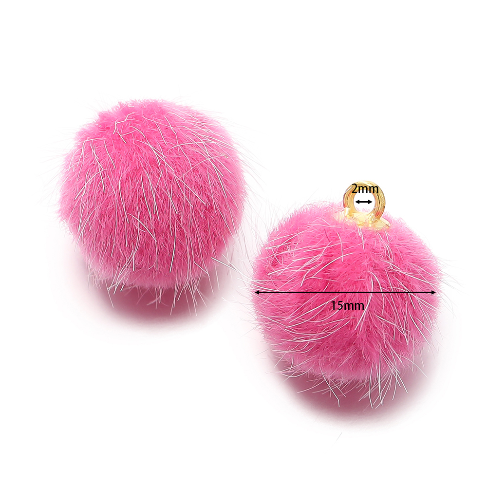 10pcs Plush Fur Covered Ball B – Moon Star Earrings recenzja i cena