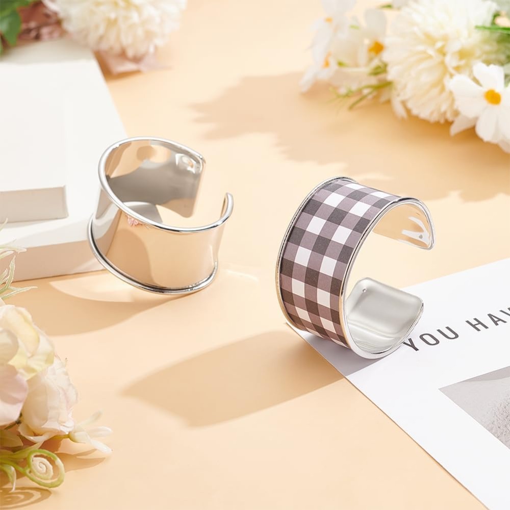 2pcs Platinum Grooved Bangles  – Cuff Bangle Bracelet recenzja i cena