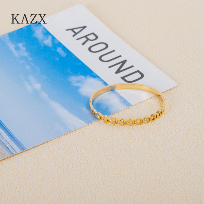 Women's Gold Plated Stainless  – Cuff Bangle Bracelet recenzja i cena