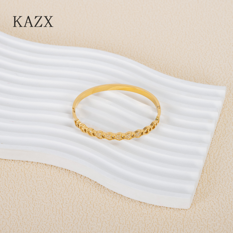 Women's Gold Plated Stainless  – Cuff Bangle Bracelet recenzja i cena