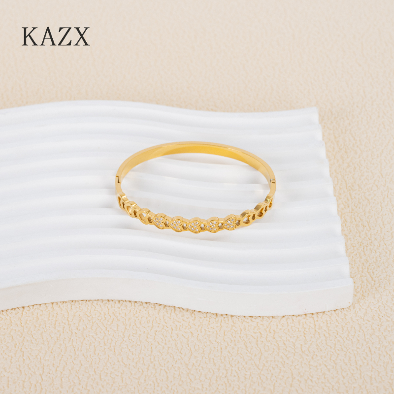 Women's Gold Plated Stainless  – Cuff Bangle Bracelet recenzja i cena