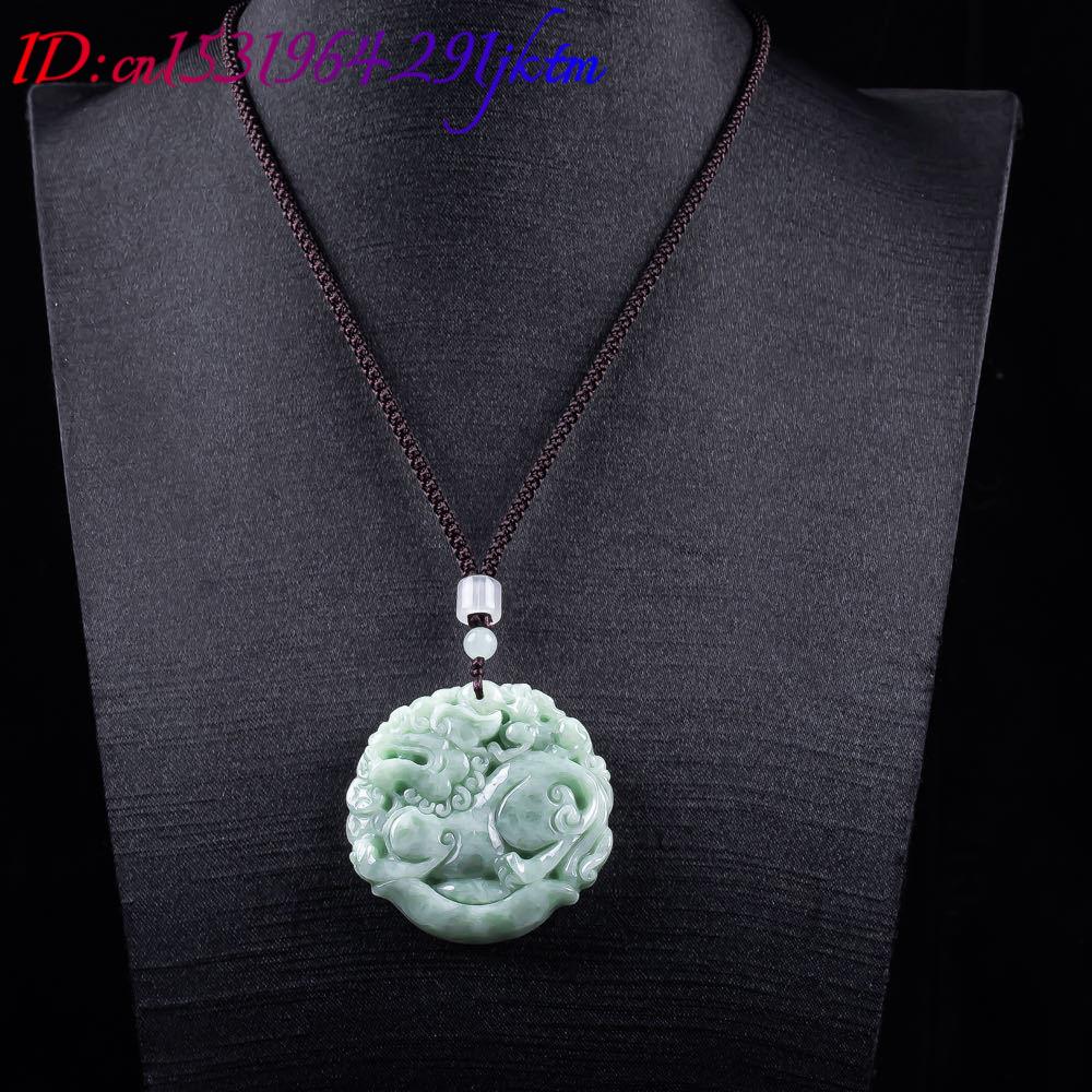 Natural Myanmar Jadeite Pixiu  – Necklace Pendant recenzja i cena